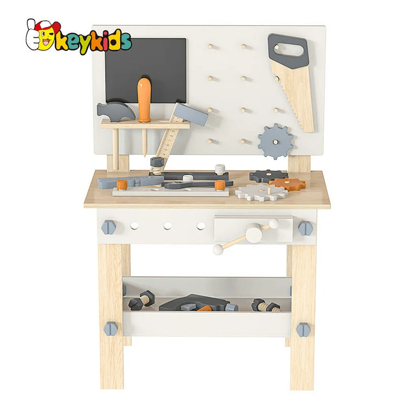Customize preschool pretend play workbench wooden toy tool bench set for kids W03D076J