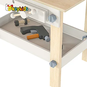 Customize preschool pretend play workbench wooden toy tool bench set for kids W03D076J