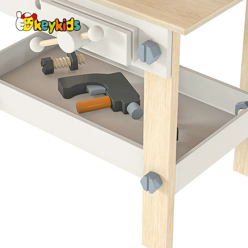 Customize preschool pretend play workbench wooden toy tool bench set for kids W03D076J